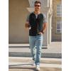 image:imageRuncati Mens Henley Shirts Raglan Short Sleeve Casual Baseball Tees Summer Classic Color Block Workout T ShirtsBlack