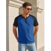 image:imageRuncati Mens Henley Shirts Raglan Short Sleeve Casual Baseball Tees Summer Classic Color Block Workout T ShirtsNavy