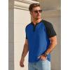 image:imageRuncati Mens Henley Shirts Raglan Short Sleeve Casual Baseball Tees Summer Classic Color Block Workout T ShirtsNavy