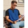 image:imageRuncati Mens Henley Shirts Raglan Short Sleeve Casual Baseball Tees Summer Classic Color Block Workout T ShirtsNavy