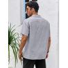 image:imageRuncati Mens Linen Cuban Guayabera Shirts Button Down Short Sleeve Shirt Cotton Hippie Summer Beach Vacation ShirtsGrey