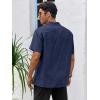 image:imageRuncati Mens Linen Cuban Guayabera Shirts Button Down Short Sleeve Shirt Cotton Hippie Summer Beach Vacation ShirtsNavy