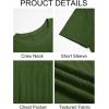 image:imageRuncati Mens Short Sleeve TShirts Casual Knit Texture Crewneck Pocket Tee Tops Loose Fit Summer ShirtArmy Green
