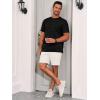 image:imageRuncati Mens Short Sleeve TShirts Casual Knit Texture Crewneck Pocket Tee Tops Loose Fit Summer ShirtBlack