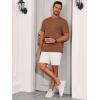 image:imageRuncati Mens Short Sleeve TShirts Casual Knit Texture Crewneck Pocket Tee Tops Loose Fit Summer ShirtCoffee