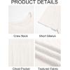 image:imageRuncati Mens Short Sleeve TShirts Casual Knit Texture Crewneck Pocket Tee Tops Loose Fit Summer ShirtWhite