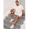 image:imageRuncati Mens Short Sleeve TShirts Casual Knit Texture Crewneck Pocket Tee Tops Loose Fit Summer ShirtWhite