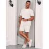 image:imageRuncati Mens Short Sleeve TShirts Casual Knit Texture Crewneck Pocket Tee Tops Loose Fit Summer ShirtWhite