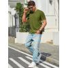 image:imageRuncati Mens TShirts Short Sleeve V Neck Casual Classic Shirt Summer Stretchy Regular Fit Lightweight TeesArmy Green