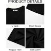 image:imageRuncati Mens TShirts Short Sleeve V Neck Casual Classic Shirt Summer Stretchy Regular Fit Lightweight TeesBlack