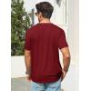 image:imageRuncati Mens TShirts Short Sleeve V Neck Casual Classic Shirt Summer Stretchy Regular Fit Lightweight TeesBurgundy