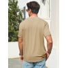 image:imageRuncati Mens TShirts Short Sleeve V Neck Casual Classic Shirt Summer Stretchy Regular Fit Lightweight TeesKhaki