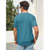 image:imageRuncati Mens TShirts Short Sleeve V Neck Casual Classic Shirt Summer Stretchy Regular Fit Lightweight TeesLake Blue