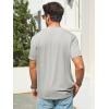 image:imageRuncati Mens TShirts Short Sleeve V Neck Casual Classic Shirt Summer Stretchy Regular Fit Lightweight TeesLight Grey