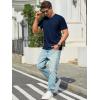 image:imageRuncati Mens TShirts Short Sleeve V Neck Casual Classic Shirt Summer Stretchy Regular Fit Lightweight TeesNavy