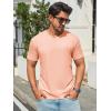 image:imageRuncati Mens TShirts Short Sleeve V Neck Casual Classic Shirt Summer Stretchy Regular Fit Lightweight TeesPink