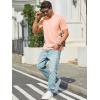 image:imageRuncati Mens TShirts Short Sleeve V Neck Casual Classic Shirt Summer Stretchy Regular Fit Lightweight TeesPink