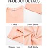 image:imageRuncati Mens TShirts Short Sleeve V Neck Casual Classic Shirt Summer Stretchy Regular Fit Lightweight TeesPink