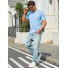 image:imageRuncati Mens TShirts Short Sleeve V Neck Casual Classic Shirt Summer Stretchy Regular Fit Lightweight TeesSky Blue