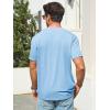 image:imageRuncati Mens TShirts Short Sleeve V Neck Casual Classic Shirt Summer Stretchy Regular Fit Lightweight TeesSky Blue