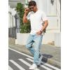 image:imageRuncati Mens TShirts Short Sleeve V Neck Casual Classic Shirt Summer Stretchy Regular Fit Lightweight TeesWhite