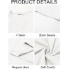 image:imageRuncati Mens TShirts Short Sleeve V Neck Casual Classic Shirt Summer Stretchy Regular Fit Lightweight TeesWhite