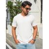 image:imageRuncati Mens TShirts Short Sleeve V Neck Casual Classic Shirt Summer Stretchy Regular Fit Lightweight TeesWhite