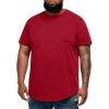 image:imageRuncati Mens Big and Tall Shirts Short Sleeve Crew Neck Casual TShirt Hipster Hip Hop Longline Tee ShirtsBurgundy