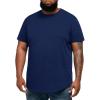 image:imageRuncati Mens Big and Tall Shirts Short Sleeve Crew Neck Casual TShirt Hipster Hip Hop Longline Tee ShirtsNavy