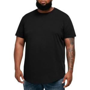 image:imageRuncati Mens Big and Tall Shirts Short Sleeve Crew Neck Casual TShirt Hipster Hip Hop Longline Tee ShirtsBlack