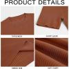 image:imageMens Casual Slim Fit Basic Tops Short Sleeve Shirt Turtleneck T Shirts Rib Knitted Stretch Pullover Sweater01 Brown