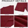 image:imageMens Casual Slim Fit Basic Tops Short Sleeve Shirt Turtleneck T Shirts Rib Knitted Stretch Pullover Sweater01 Wine Red