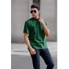 image:imageMens Mock Turtleneck T Shirts Short Sleeve Cotton Basic Undershirt Relaxed Fit Lightweight Solid Pullover TopsArmy Green