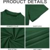 image:imageMens Mock Turtleneck T Shirts Short Sleeve Cotton Basic Undershirt Relaxed Fit Lightweight Solid Pullover TopsArmy Green