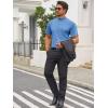 image:imageMens Mock Turtleneck T Shirts Short Sleeve Cotton Basic Undershirt Relaxed Fit Lightweight Solid Pullover TopsBlue