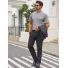 image:imageMens Mock Turtleneck T Shirts Short Sleeve Cotton Basic Undershirt Relaxed Fit Lightweight Solid Pullover TopsGray