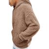 image:imageRuncati Mens Fuzzy Sherpa Pullover Hoodie Sweatshirts Long Sleeve Sport Front Pocket Military Fall Outwear Winter Hooded01 Brown