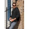image:imageRuncati Mens Fuzzy Sherpa Pullover Hoodie Sweatshirts Long Sleeve Sport Front Pocket Military Fall Outwear Winter Hooded02 Black