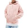 image:imageRuncati Mens Fuzzy Sherpa Pullover Hoodie Sweatshirts Long Sleeve Sport Front Pocket Military Fall Outwear Winter Hooded02 Pink