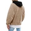 image:imageRuncati Mens Fuzzy Sherpa Pullover Hoodie Sweatshirts Long Sleeve Sport Front Pocket Military Fall Outwear Winter Hooded03 Beige