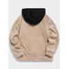 image:imageRuncati Mens Fuzzy Sherpa Pullover Hoodie Sweatshirts Long Sleeve Sport Front Pocket Military Fall Outwear Winter Hooded03 Beige