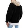 image:imageRuncati Mens Fuzzy Sherpa Pullover Hoodie Sweatshirts Long Sleeve Sport Front Pocket Military Fall Outwear Winter Hooded03 Black