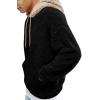 image:imageRuncati Mens Fuzzy Sherpa Pullover Hoodie Sweatshirts Long Sleeve Sport Front Pocket Military Fall Outwear Winter Hooded03 Black