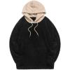 image:imageRuncati Mens Fuzzy Sherpa Pullover Hoodie Sweatshirts Long Sleeve Sport Front Pocket Military Fall Outwear Winter Hooded03 Black