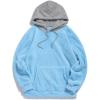 image:imageRuncati Mens Fuzzy Sherpa Pullover Hoodie Sweatshirts Long Sleeve Sport Front Pocket Military Fall Outwear Winter Hooded03 Blue