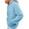 image:imageRuncati Mens Fuzzy Sherpa Pullover Hoodie Sweatshirts Long Sleeve Sport Front Pocket Military Fall Outwear Winter Hooded03 Blue