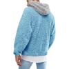 image:imageRuncati Mens Fuzzy Sherpa Pullover Hoodie Sweatshirts Long Sleeve Sport Front Pocket Military Fall Outwear Winter Hooded03 Blue