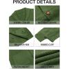 image:imageRuncati Mens Shawl Collar Cardigan Sweater Cable Knit Button Down Winter Chunky Sweaters with PocketsArmy Green