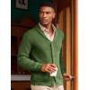 image:imageRuncati Mens Shawl Collar Cardigan Sweater Cable Knit Button Down Winter Chunky Sweaters with PocketsArmy Green