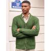 image:imageRuncati Mens Shawl Collar Cardigan Sweater Cable Knit Button Down Winter Chunky Sweaters with PocketsArmy Green